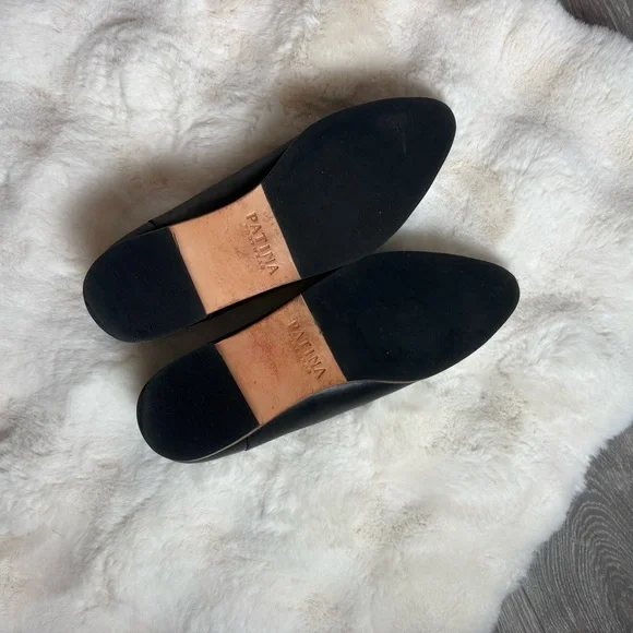 Patina Portland pointed toe leather loafer flat in black - 8 - Picture 10 of 12